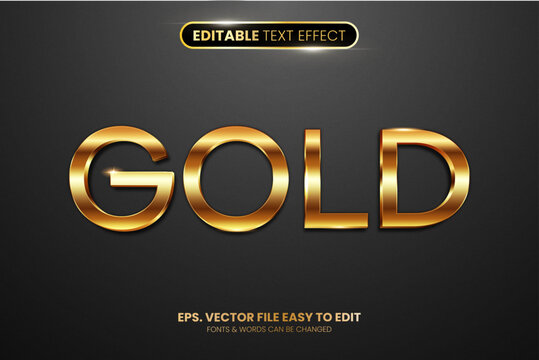 3D gold text effect