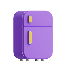 Fridge 3D Icon. refrigerator 3d icon