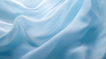 Obraz premium Azure Serenity: Flowing blue fabric drapes gracefully, its silken texture catching the light in a symphony of ethereal elegance. 