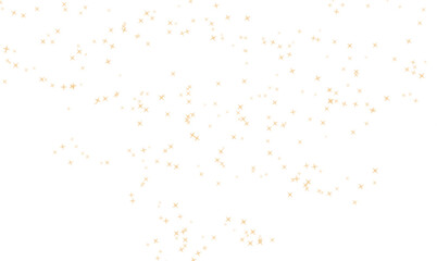 Gold confetti luxury glitter stars dust particles, transparent background