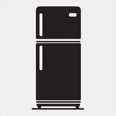 Frezz Refrigerator vector silhouette on a white background