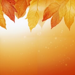Fototapeta premium A close-up of autumn leaves with a gradient background, ideal for seasonal design projects and backgrounds.