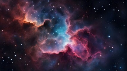 Fototapeta premium Colorful Nebula in Space