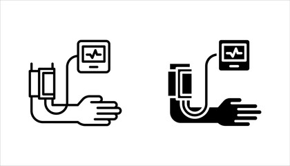 Blood pressure icon set vector illustration on white background
