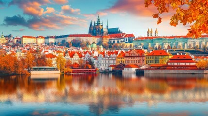 Autumn Prague from above.