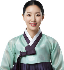 한복입고 웃는 여성