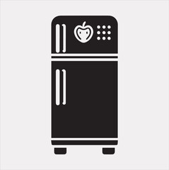 Frezz Refrigerator vector silhouette on a white background