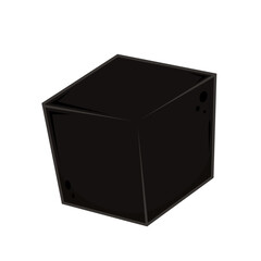 Grass jelly vector. Grass jelly isolated on white background. Vector illustration of sweet dessert concept. Pile of Grass jelly.