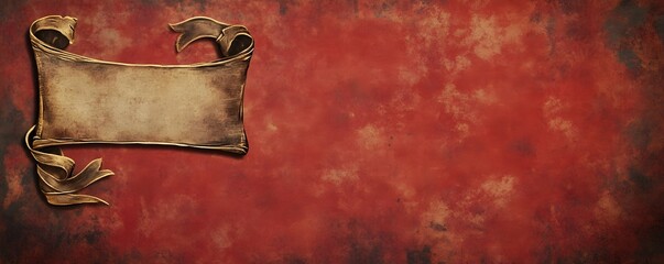 Enchanting Medieval Renaissance Faire Ornate Banner Background on Plain Color