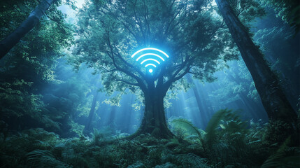 Wi-Fi distribution from trees. wireless internet