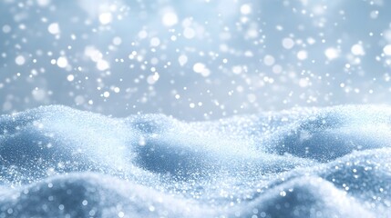 Obraz premium Glittering Winter Wonderland Holiday Background with Plain Color and Free Space