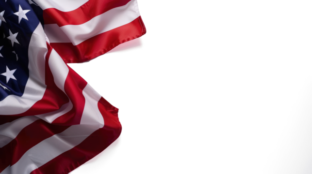 American flag waving in wind