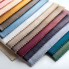 close up of fabric samples