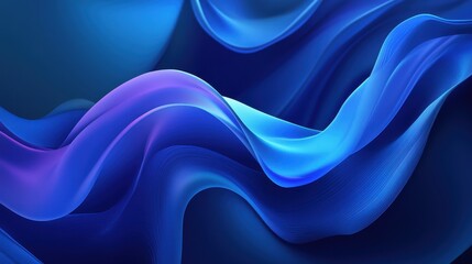 Fototapeta premium A smooth, flowing abstract design in shades of blue and purple, evoking a sense of calm.