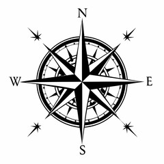 Compass Clipart, Compass SVG Cut Files For Cricut, Compass Rose Svg File, Nautical Compass Svg © Vector Art