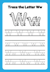 English alphabet tracing practice worksheets, educational letters a-b dot tracing pattern For children in kindergarten