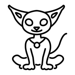 Alien pet icon in line style 