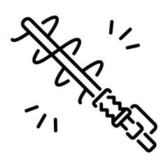 Laser sword icon in line style 