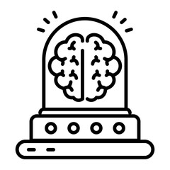 A line style icon of preserved brain