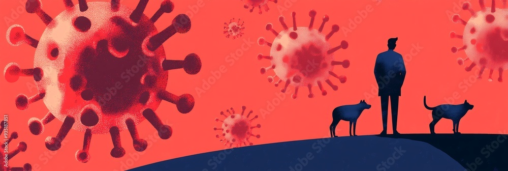 Poster infographic highlighting the public health risks of zoonotic diseases with visuals showing the need 