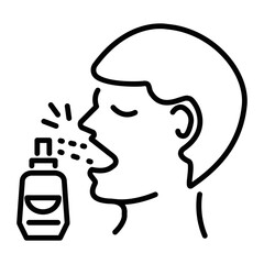 A line style icon of mouthwash 