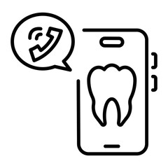 A line style icon of dentist appointment 