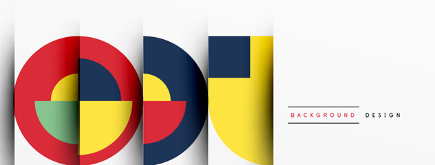 Modern geometrical abstract background - circles. Business or technology presentation design