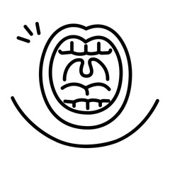 A line style icon of mouth 