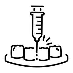 Infiltration injection icon in line style 