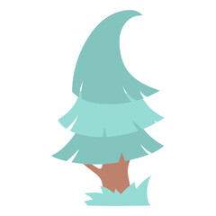 Tropical rainforest tree. minimalist and simple tree graphic art. vector icon illustration