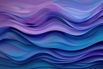 Fototapeta premium Vibrant Curvy Waves Banner, an eye-catching design featuring soft flowing curves in steel blue, cornflower blue, and midnight blue, perfect for modern digital applications