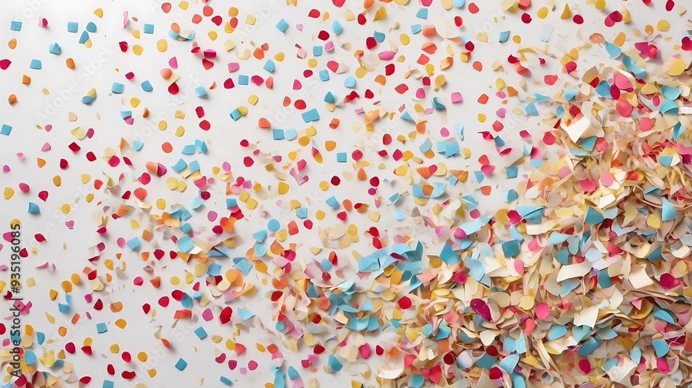 Wall mural a colorful background with confetti on a white background and a colorful confetti in the image