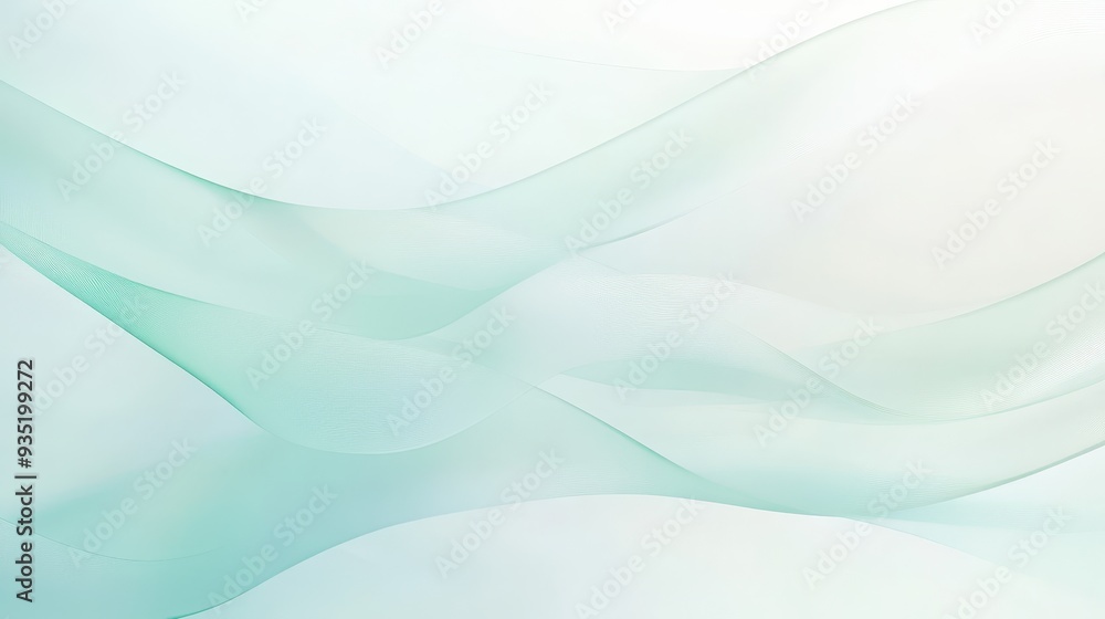 Poster a soft, abstract background with flowing waves in muted colors.