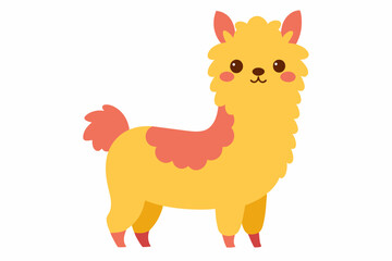  cheerful alpaca vector illustration