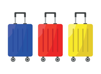 Suitcase icon. Travel suitcases for travel, business. Tourism, business and leisure concept.