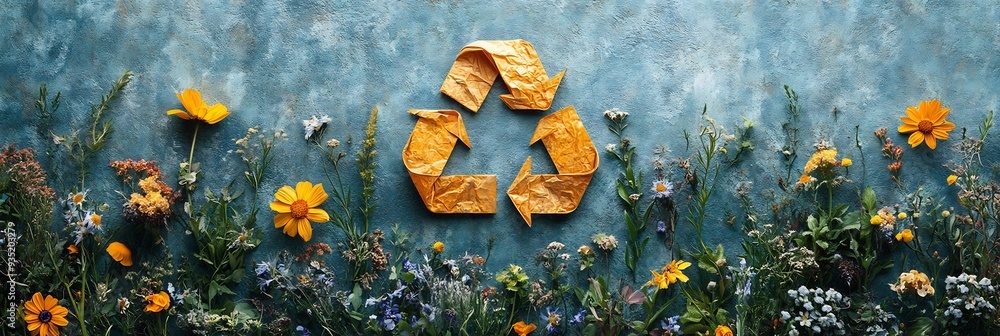 Poster infographic illustrating circular economy showing how recycling responsible consumption contribute t