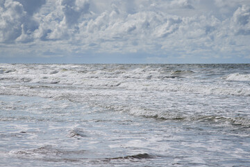 Stormy Baltic sea, Pape, Latvia.