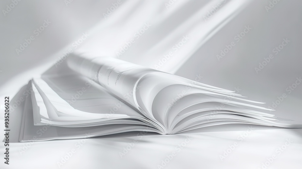 Canvas Prints magazine in white background