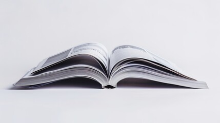 Magazine in white background