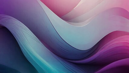 Fototapeta premium Abstract background unique combination of blue, purple and pink hue waves and particles as a 3d rendered futuristic modern illustration