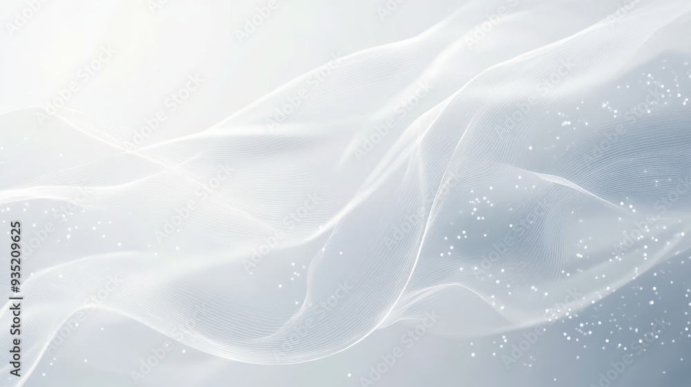 Aufkleber a soft, flowing abstract design with light textures and sparkling elements.