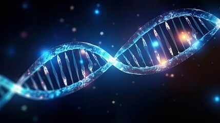 Abstract luminous DNA molecule