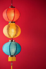 Obraz premium Colorful traditional Chinese lanterns