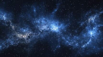 Obraz premium A stunning cosmic scene featuring a starry galaxy with vibrant blue and white hues.