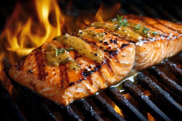 bbq grilled salmon honey mustard