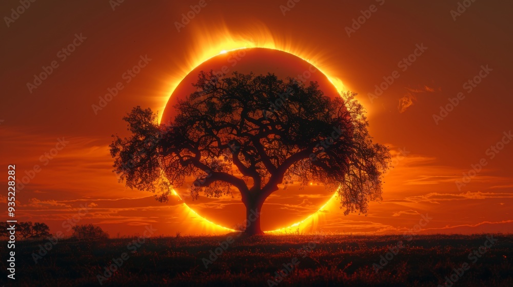 Poster illustrate the scientific significance of studying tree shadows during a solar eclipse, as researche