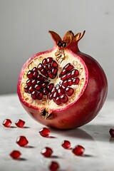 Pomegranate Still Life Elegant White Background Avatar