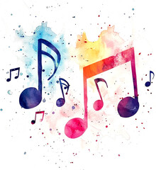 Colorful music notes
