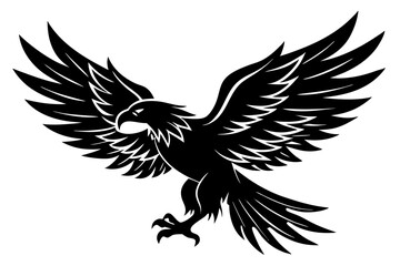 An eagle vector silhouette illustration