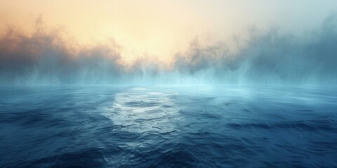 Fototapeta premium Serene Ocean Scene at Sunset
